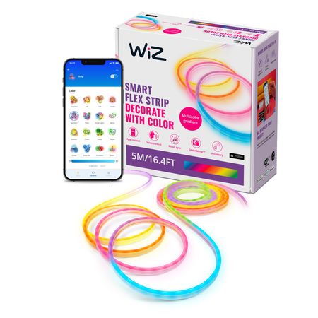 Tira Led Smart Flex Strip Wiz Rgb 5 Metros Luz Regulable