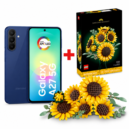 Combo Dia de la Madre Celular Samsung A27 256/8GB Azul + Girasoles Lego 11502