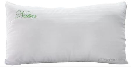 Almohada Fiberball nativa con faja fibra siliconada 70x40 color blanco