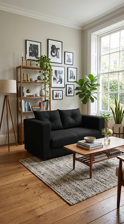 Sillon Yostin dos cuerpos color Negro