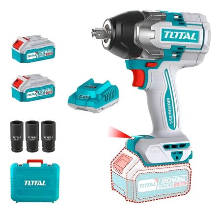 Llave Impacto A Bateria 850nm Total Tiwli2085 2200gpm + Kit