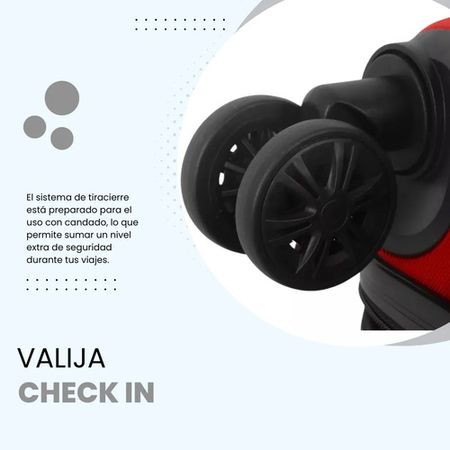Valija Chica Cabina Rígida Roja Checkin Low Cost Abs Fuerte Carrión modelo 39111