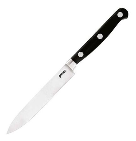 Cuchillo Cocina Pyrex Centurion Oficio 12 Cm Inox Forjado Negro