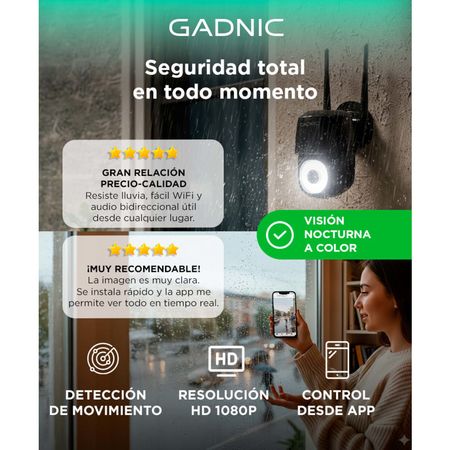 Cámara de Seguridad Gadnic Audio Bidireccional Full HD 1080p