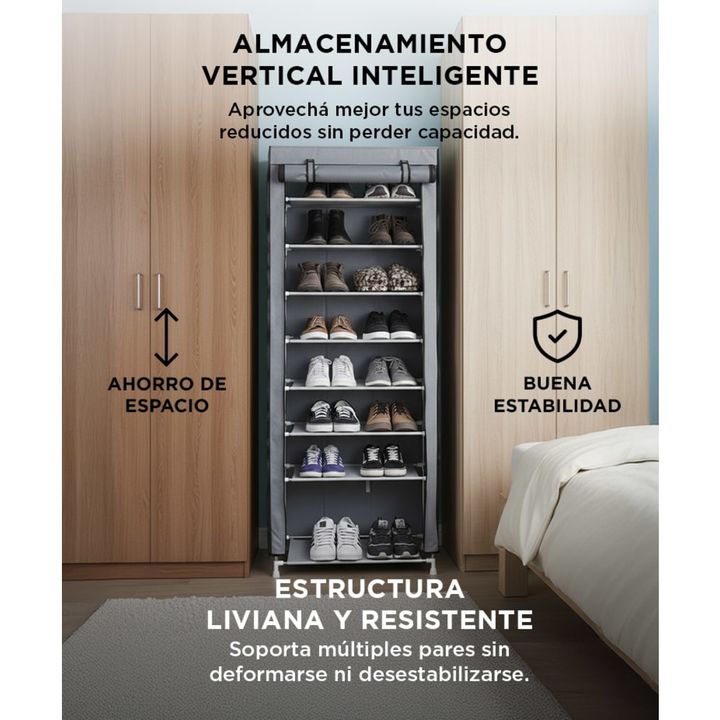 Zapatero Gadnic Rack Botinero Organizador de Calzado 8 Niveles 24 Pares - Vista 3