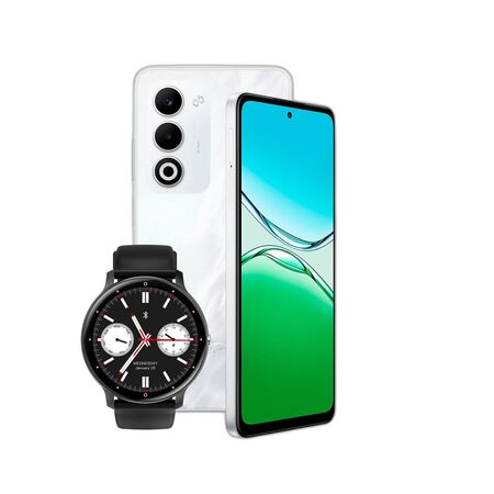 Combo Oppo A5 4G 4+256GB Blanco + Smartwatch Dekkin Circular BT