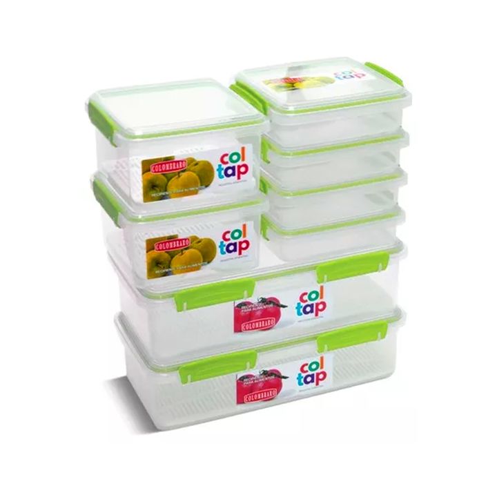 Set de 8 contenedores De Alimentos Coltap Colombraro - Vista 6
