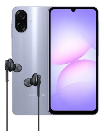 Combo Celular Samsung Galaxy A07 64/4GB Light Violet + Auriculares Type-C Black