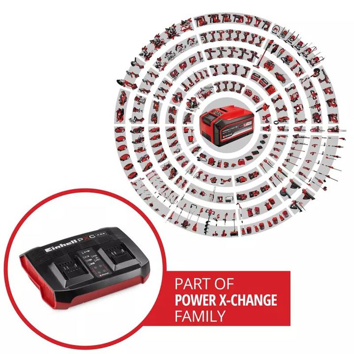 Einhell Cargador PXC Power X-Twincharger 4A - Vista 3