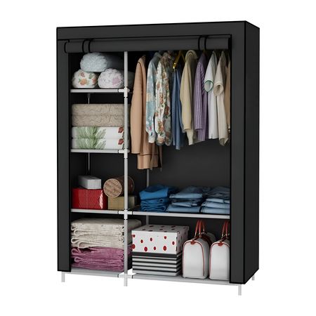 Organizador Guarda Zapatos Ropa Desarmable Ligero Con Funda Negro