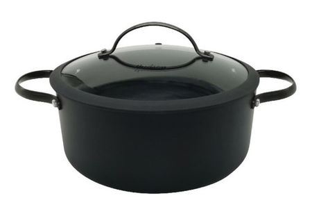 Cacerola De Aluminio Negra Antiadherente Total Black 24 Cm