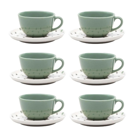 SET x6 TAZA DE TE 220 CC C PLATO SAMAMBAIA-OXFORD