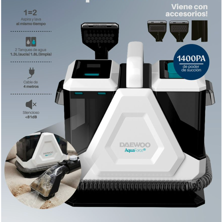 Aspiradora Limpia Tapizado 2 e 1 Daewoo - Vista 2