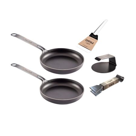 2 Provoleteras  + Espátula + Pinza + Smasher - La Planchetta