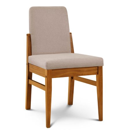 Silla de Comedor Baku Tapizado Sunny Latte lustre Miel Espacity