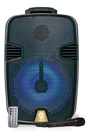 Parlante Serie Dorada Bluetooth Sd-12 2000 P.m.p.o. Color Negro