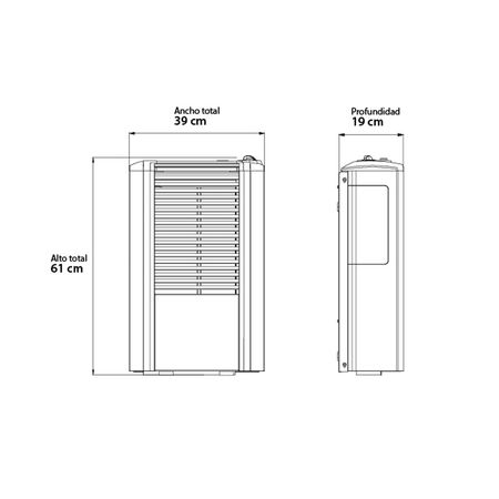Calefactor a Gas Coppens TB Salida Lateral Izquierda 2500 Kcal