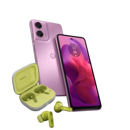 Combo Moto G24 4+128GB Pink Lavender + Moto Buds Guitar Green Banana