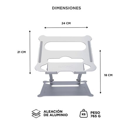 Soporte para Portátiles Gadnic ST-AL38 Ajustable 10