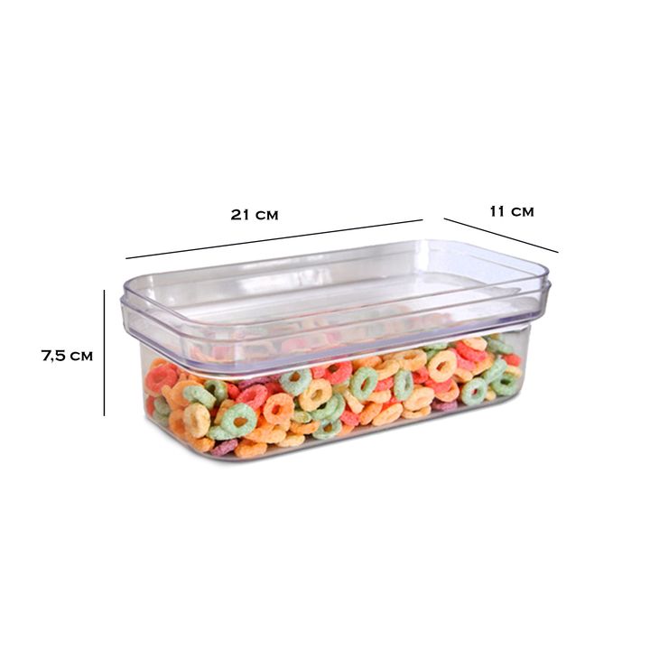 2 Contenedores Col Vision 3d Bajo 700ml Transparente- Colombraro - Vista 2