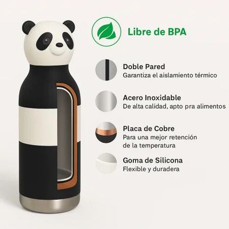 Botella Térmica Asobu Bestie Infantil 460 ML Panda