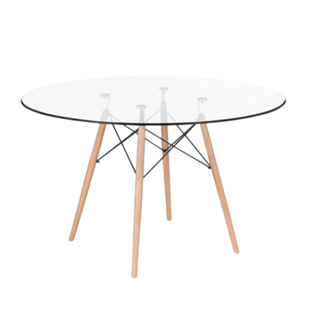 Mesa Eames 120 cm Vidrio