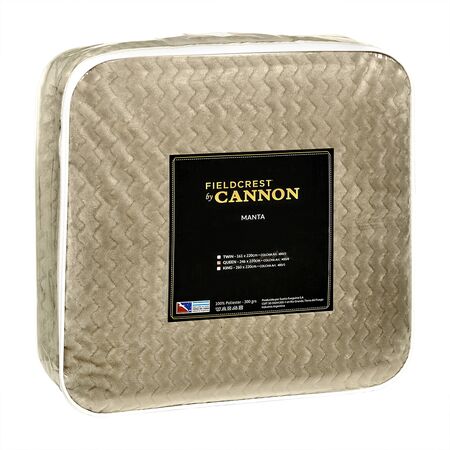 Manta De Microfibra Cannon Jacquard Original Medida King Camel