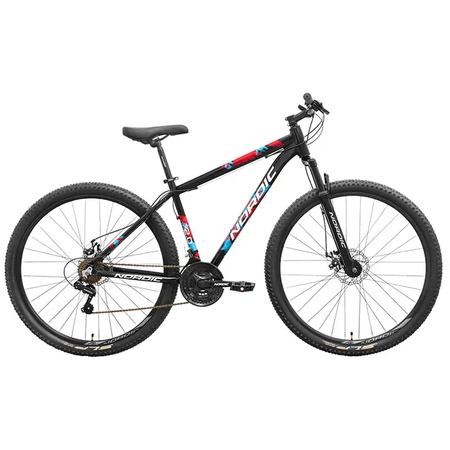 Bicicleta NORDIC Mtb X 2.0 R29 Talle 20 Negro/Blanco/Celeste