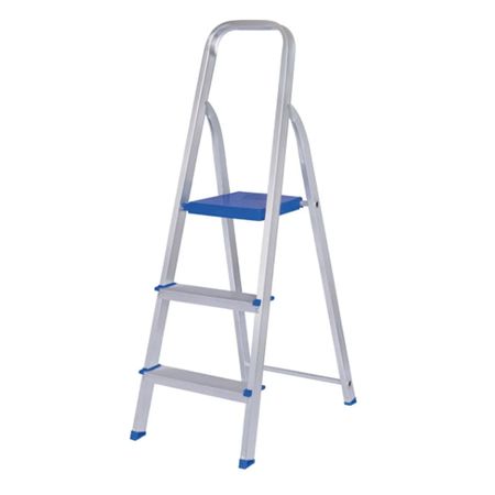 Escalera 3 Escalones Aluminio 1.12 Metros Mor 5101