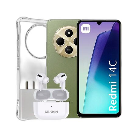 Combo Xiaomi Redmi 14C 4+256GB Sage Green + Auriculares Dekkin TWS Pro