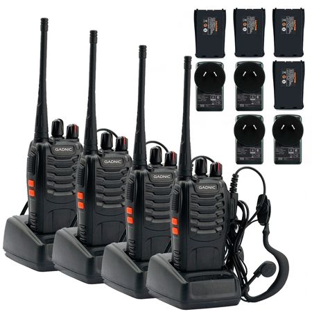 Handy Gadnic WK99U Kit x4 5w 16CH UHF Hasta 10km + Manos Libres