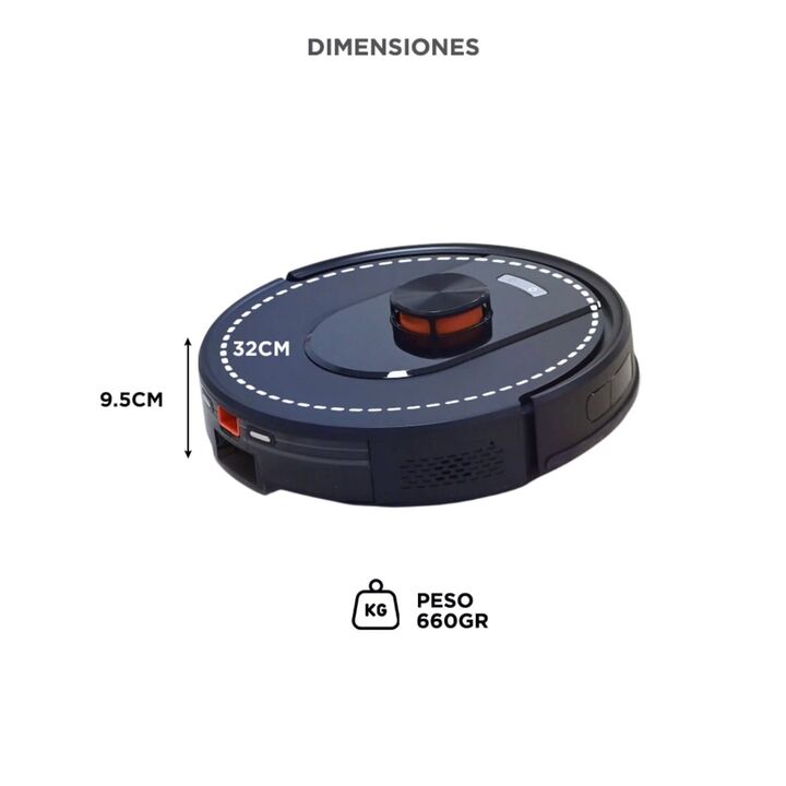 Aspiradora Trapeadora Robot Gadnic AC701 Con Base Carga Mapeo Inteligente - Vista 6