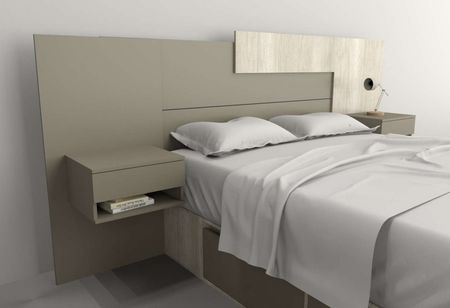 Respaldo Box 1,40m.y 1,60m. Nevado Gris C. Tables