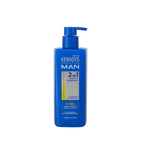Shampoo 2 En 1 Kerasys Pro Active Man Anti Caspa Citrus 400Ml