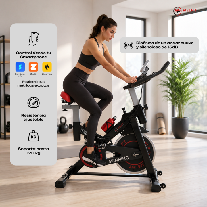 Bicicleta Fija Spinning Melfit 10kg - Vista 4