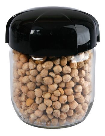 Frasco Vidrio Hermético 425 Cc Cierre Rosca Tapa Plástica Negro