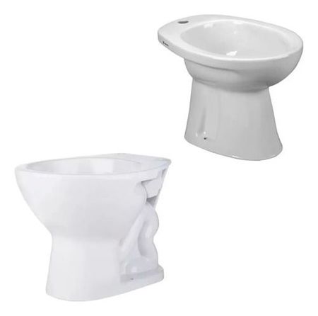 Combo Ferrum Andina Inodoro Corto + Bidet 1 Agujero