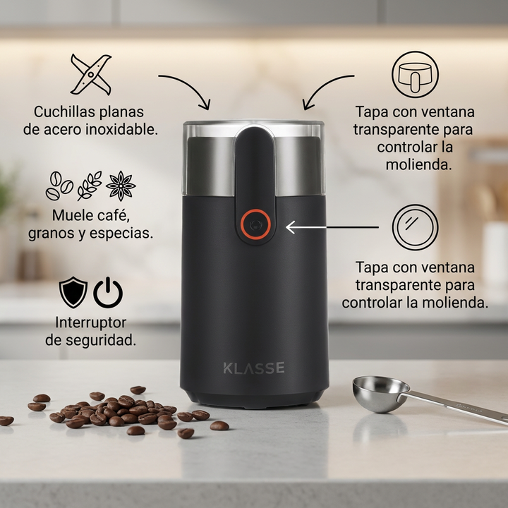 Molinillo de café nueces y especias Klasse. Cuchillas Acero inoxidable (KS2600) - Vista 2