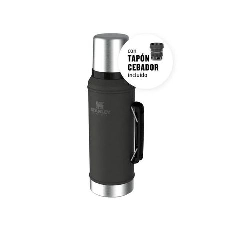 Termo Stanley Negro 950ml c/ Tapón Pico Cebador