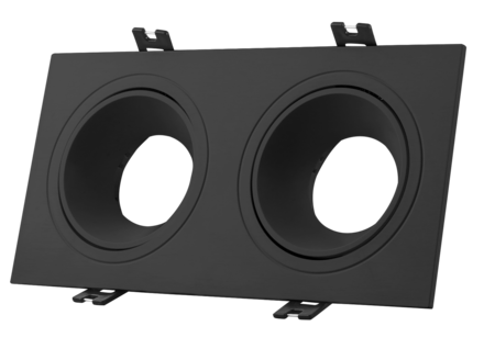 Spot Embutido Rectangular Dicroica Ona2 Antidesl Gu10 220 X 113 X 34 Mm Negro