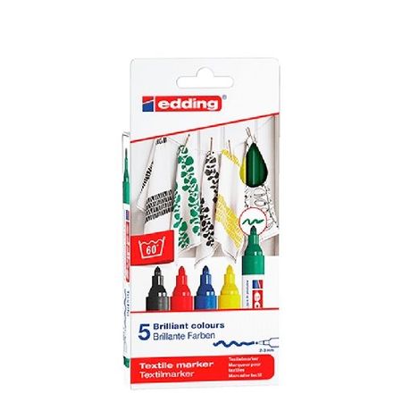 Edding Set x 5 Marcador Textil Surtido E4600/5