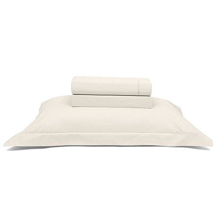 Juego de Sábanas de 230 hilos Reffin 1 plaza color Marfil