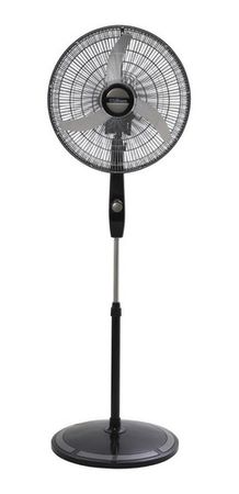 Ventilador De Pie Liliana Negro Con 3 Palas Color Plata