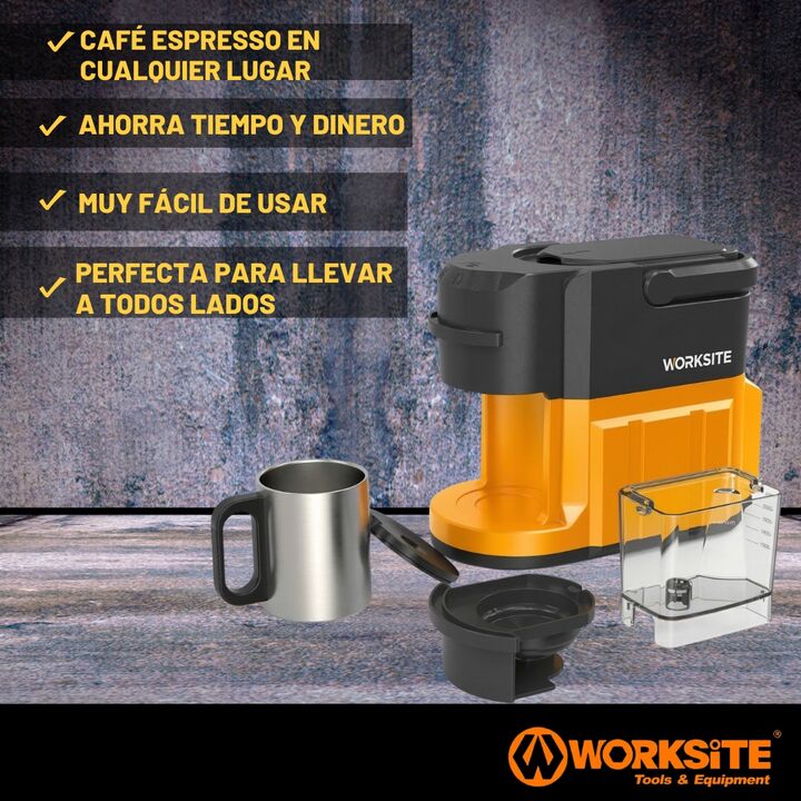 Cafetera Inalambrica A Bateria Filtro Capsula Worksite - Vista 4