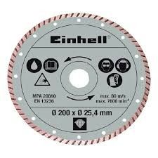 Disco Einhell de Corte Diamante Segmentado Turbo 180mm x 22mm