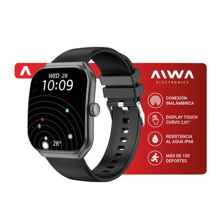 Smartwatch Aiwa Resistente al Agua IP67 Pantalla 1.96" Gris - AW-SMW201N