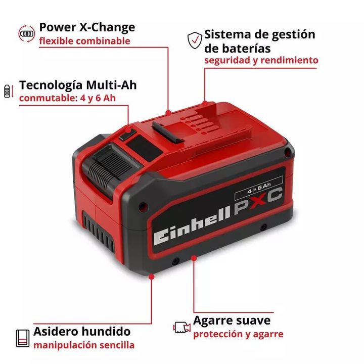 Einhell Bateria 4-6 Ah Multi-Ah Power X-Change Plus - Vista 4