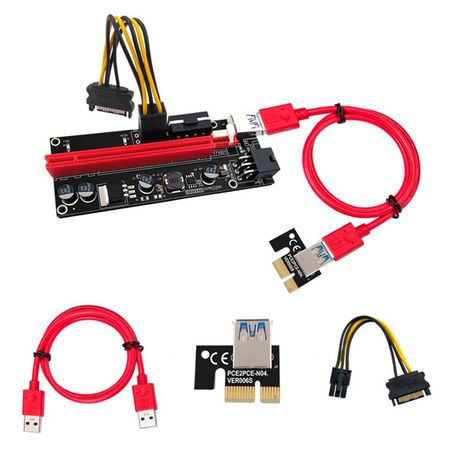 Riser Ver 009s Pcie 6pin 16x Mineria Express Usb Eth Btc
