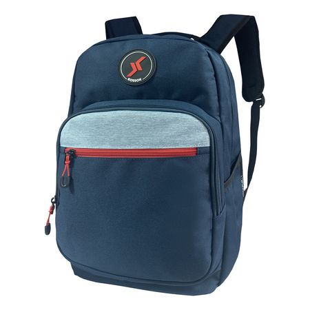 Mochila Kossok Grove Urbana Super Reforzada Premium AZUL-GRIS-ROJO Liso