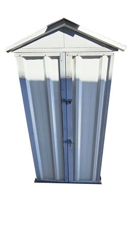 Armario Deposito Galpon de jardin 1x057x2 Blanco + piso + estante DON ACERO 